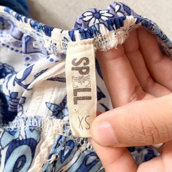 Spell Hotel Paradiso Floral Peacock Jumpsuit in Bluebird Size XS - Picture 10 of 12